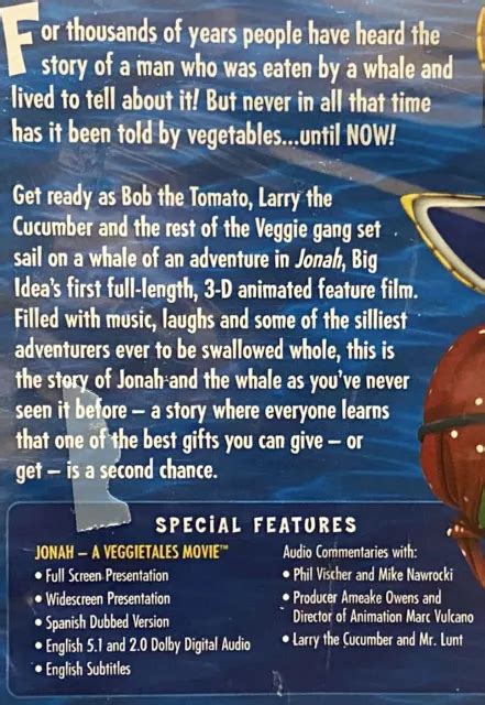 Big Ideas Jonah A Veggietales Movie Dvd New Factory Sealed