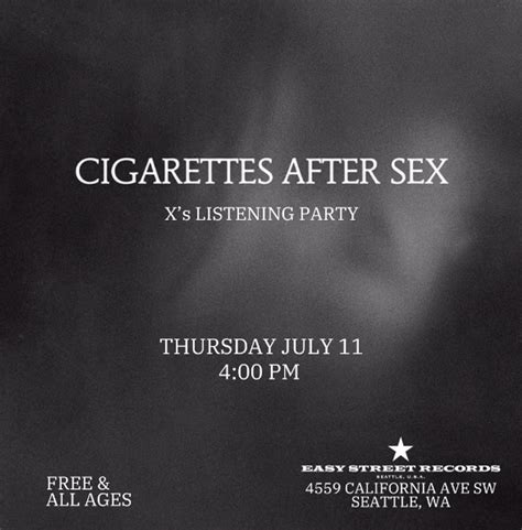 Cigarettes After Sex X Album Listening Party At Easy Street Records In Seattle Washington