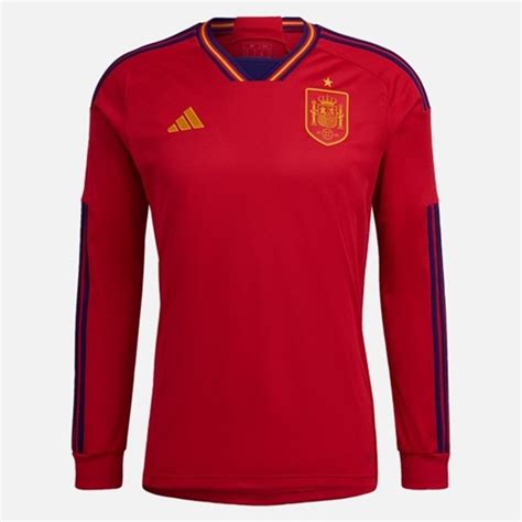 Maillot De Foot Espagne Domicile 2022 Manche Longue Haute Qualite