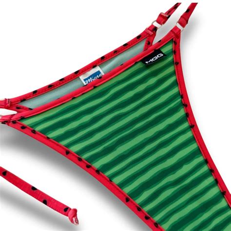 Watermelon Brazilian Tie Sides Bikini Bottom Micro Gigi