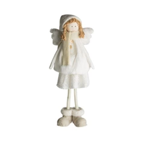 Anjo Bella Branco E Nude 60cm Flor De Lis Enxovais