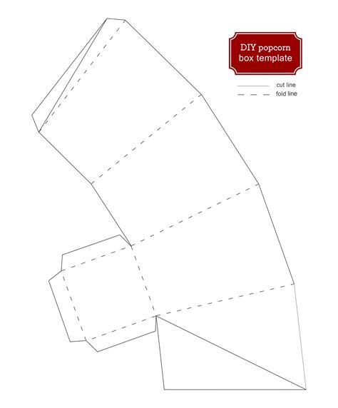 Printable Popcorn Box Template Printable Word Searches