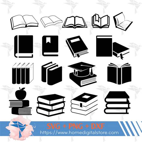 Book Silhouette Svg Png Dxf