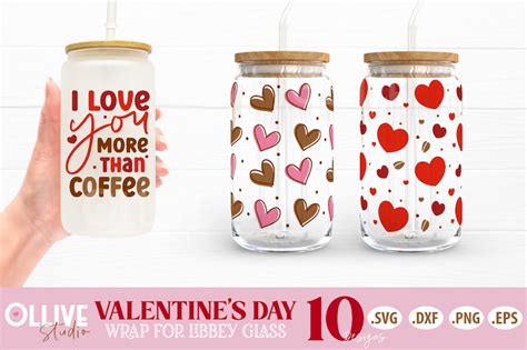 Valentines Day Libbey 16oz Can Glass Svg Bundle Etsy