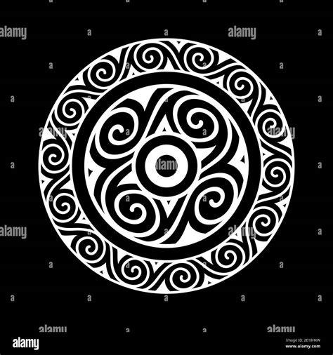 Ancient Round Celtic Scandinavian Design Celtic Knot Mandala Stock