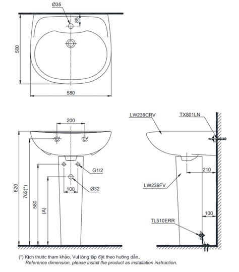 Lavabo Treo T Ng Ch N D I Toto Lpt Cr