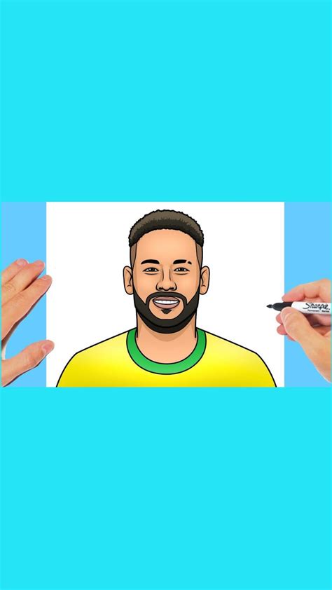 How To Draw Neymar Jr Step By Step Tutorial In Drawing Challenge