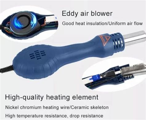 Bakon Bk New Design In Lcd Digital Display Rework Station With Hot Air Gun Soldering Iron