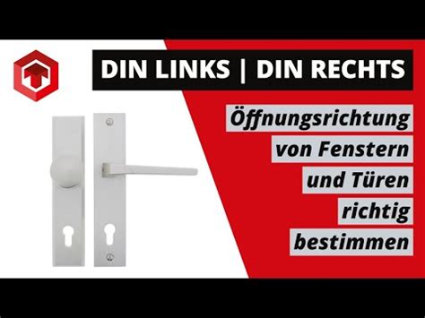 Ffnungsrichtung Von Fenstern Und T Ren Richtig Bestimmen Din Links