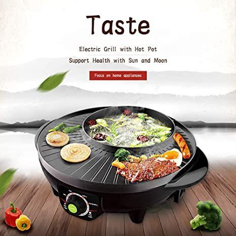 LIVEN SK J A Electric Grill With ShabuShabu Hot Pot Multifunctional Nonstick Coating Pot