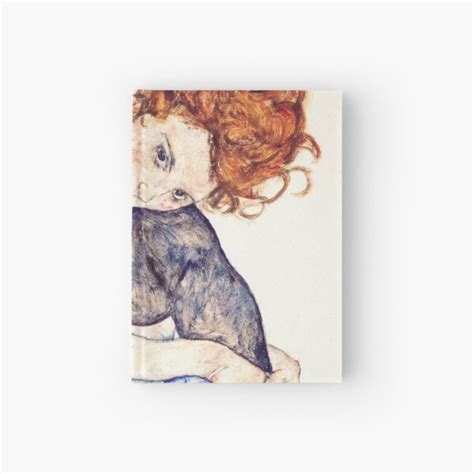 Egon Schiele Seated Woman With Bent Knee Hardcover Journal For Sale