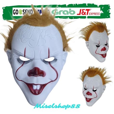 Jual Topeng Badut Setan It Clown High Quality Mask Halloween It