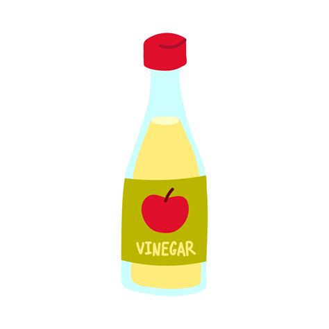 Cartoon Color Vinegar Glass Bottle. Vector 26289175 Vector Art at Vecteezy