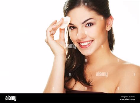 Portrait Of Beautiful Brunette Woman Doing Daily Morning Routines Stock Photo Alamy