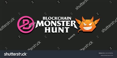 Blockchain Monster Hunt Cryptocurrency Bcmc Token Stock Vector Royalty