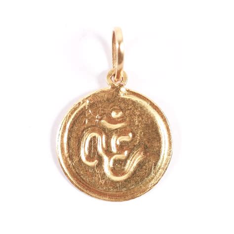 Lot 22k Gold Om Symbol Pendant