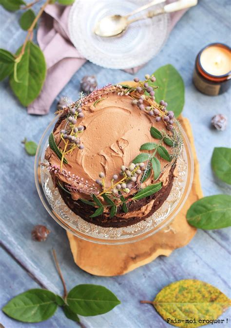 Naked Cake De F Tes Vegan Au Chocolat Noisette Et Caramel Fais Moi Croquer
