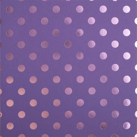 Plum Foil Dots 12x12 Cardstock American Crafts The 12x12