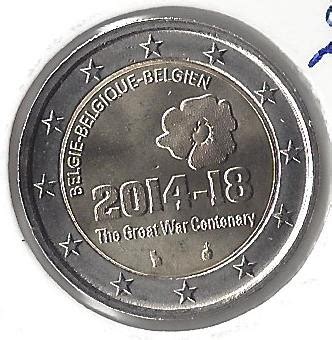 BELGIQUE 2014 2 EURO Commemorative 1914 18 SUP Gonçalves Lobo