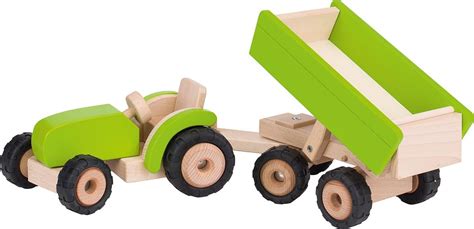 Kinderspielzeug Traktor Und Anh Nger Holz Spielzeug Peitz