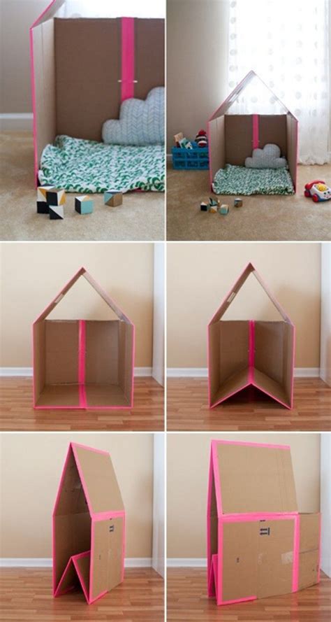 Como Fazer Casinha De Papelão - Como Fazer Casinha de Papelão Grande: 15 Ideias