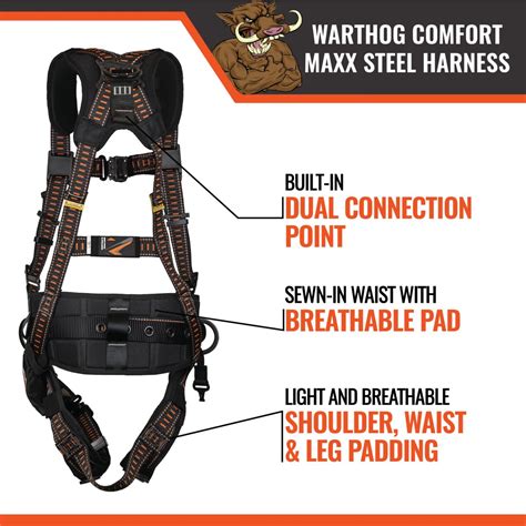 Warthog Comfort Maxx Steel Harness Full Body Harnesses