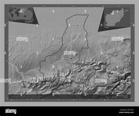 Faryab Province Of Afghanistan Bilevel Elevation Map With Lakes And