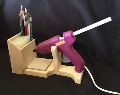 Hot Glue Gun Holder Regular Mini Original Wood Stand Organizer Floral Crafts Ebay