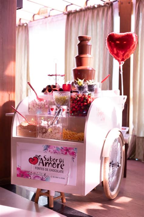 Carrinho Gourmet Gold Sabor Di Amore Doces E Cascatas Fontes De