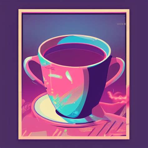 Lexica A Cup Of Tea Epic Retrowave Art Trending On Art Station