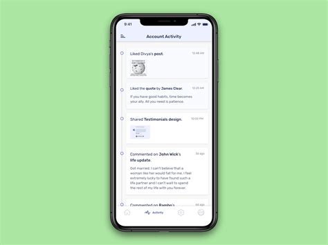 Activity Feed Ui By Jatin Gupta On Dribbble