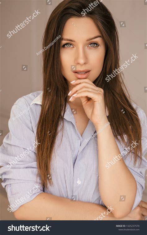 Sexy Fit Brunette Caucasian Woman Mens Stock Photo Shutterstock