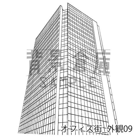 オフィス街外観09 背景倉庫