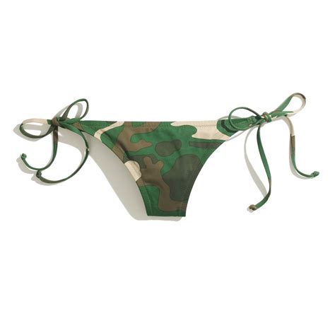 Madewell String Bikini Bottom In Camo In Green Lyst
