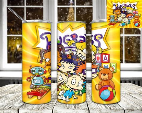 20oz Skinny Tumbler Rugrats Tumbler Yellow Tumbler Design Etsy