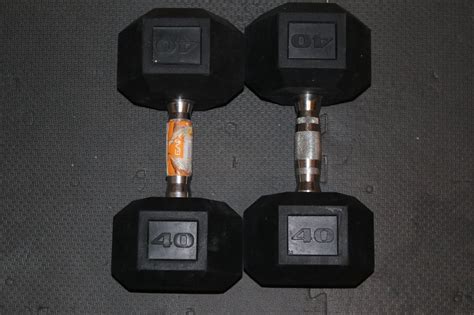 Cap Barbell Coated Hex Dumbbells Set Of 2 40lbs Pair Ebay