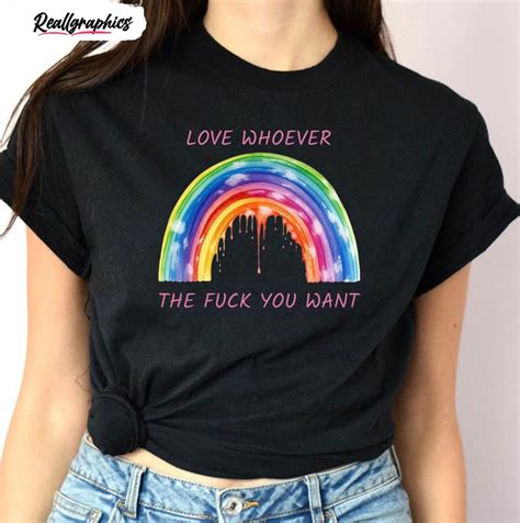 Love Whoever The F Ck You Want Rainbow Gay Pride Shirt Reallgraphics