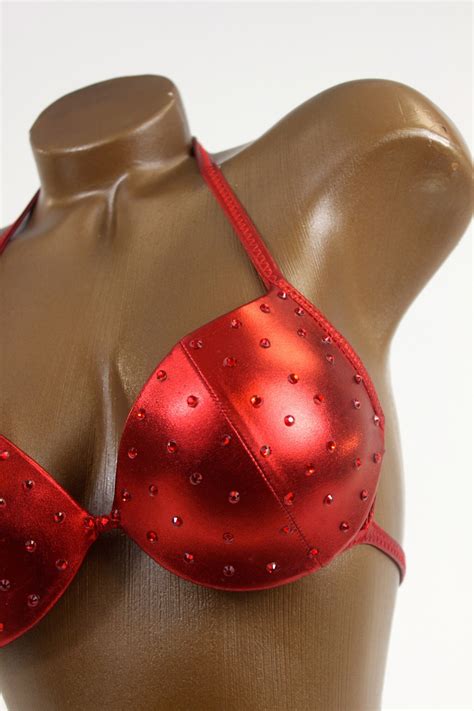 Npc Ifbb Competition Bikini Suit Red Underwire Bikini Suit Etsy