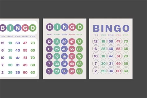 Pastel Bingo Card Templates BrandPacks