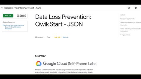 Data Loss Prevention Qwik Start JSON Updated Lab Solution