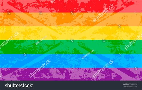 Striped Rainbow Texture Gay Pride Flag Stock Vector Royalty Free