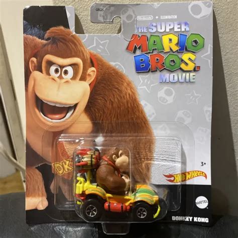 Hot Wheels Mario The Super Mario Bros Movie Donkey Kong Kart Brand New Picclick Uk