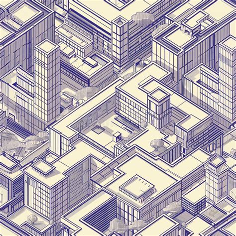 Iso Perspective View Of Berlin From The Roofs A Blueprint Of A City