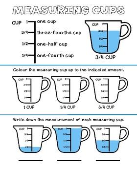 Free Printable Measuring Cup Worksheets - prntbl.concejomunicipaldechinu.gov.co