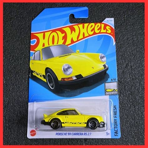 Hot Wheels Porsche Carrera Rs Yellow Collections Series Exotics Kereta Mainan
