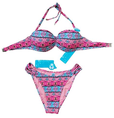 NEU CENSORED NEW YORKER MODISCHES Push Up Bikini Set Gr C M EUR PicClick DE