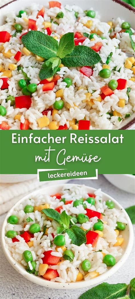 Einfacher Reissalat Mit Gem Se Leckere Ideen