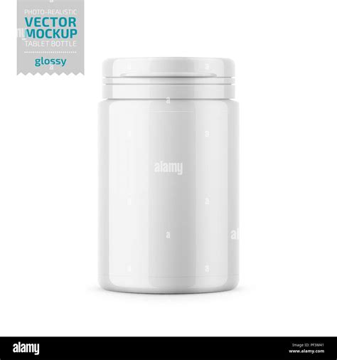 White Glossy Plastic Bottle With Snap Hinge Push On Cap For Medicine