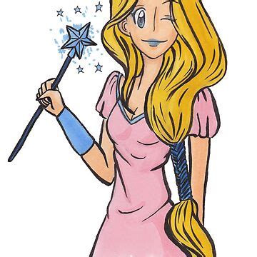 A Magical Blonde Girl With A Magic Wand Stickerundefined By Anmioma Redbubble