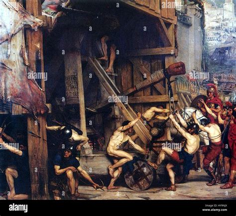 Catapulta By Edward Poynter Stock Photo Alamy